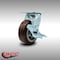 Service Caster 5 Inch Stainless Steel Polyurethane Swivel Caster with Ball Bearing and Brake SCC-SS30S520-PPUB-TLB - alternate 6